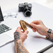Load image into Gallery viewer, wooden mustache combs