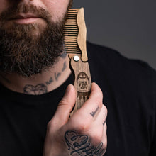 Load image into Gallery viewer, beard walnut comb