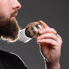 Load image into Gallery viewer, men's round wooden comb