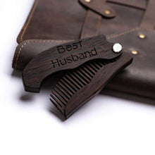 Load image into Gallery viewer, dark wenge beard comb