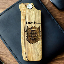 Load image into Gallery viewer, love is wooden combs