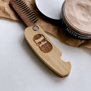 wooden real men comb 