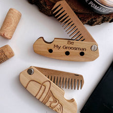 Load image into Gallery viewer, wooden combs for mustache
