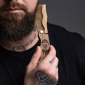 beard walnut comb 