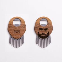 Load image into Gallery viewer, wooden round beard comb 
