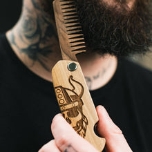 Load image into Gallery viewer, woody mustache comb
