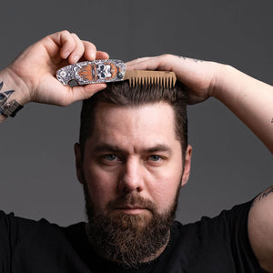 bearded combs with prints